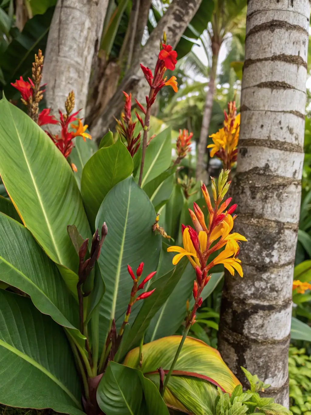 A close-up shot of a diverse group of native plant species found in the local area, showcasing the unique flora that participants will learn about during the nature walks.